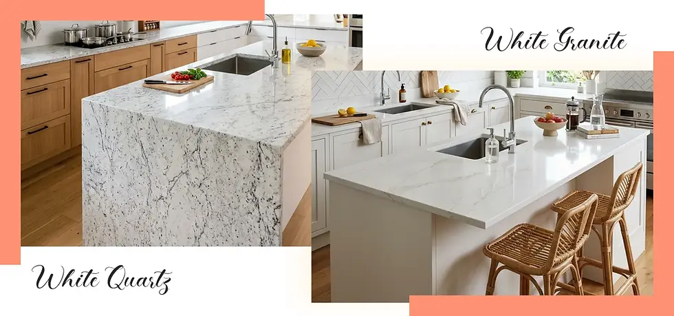 White Granite and White Quartz