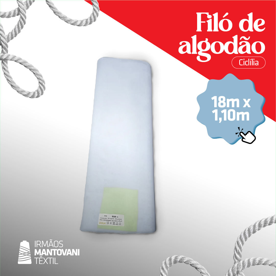 Filó de Algodão Ciclília – Peça 18m x 1,10m | Véus CCB, Decoração, Noivas
