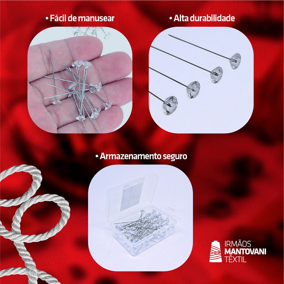 Miniatura: Kit de Alfinetes – Cabeça de Diamante – 50 un | Costura, Artesanato, DIY