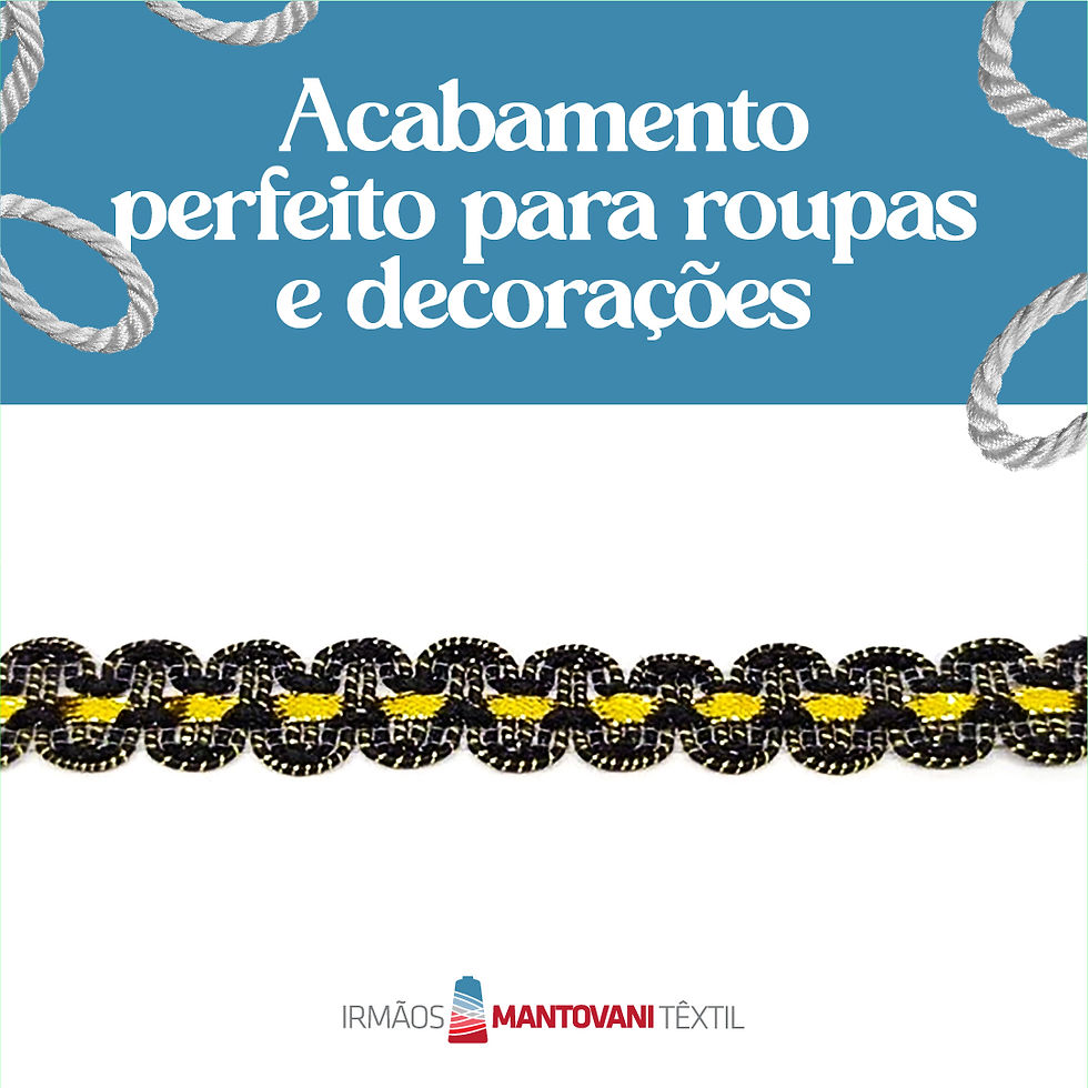 Miniatura: Fita Galão Passamanaria GA38-1-B 1,7cm – 20m | Preto e Dourado | Costura, Roupas