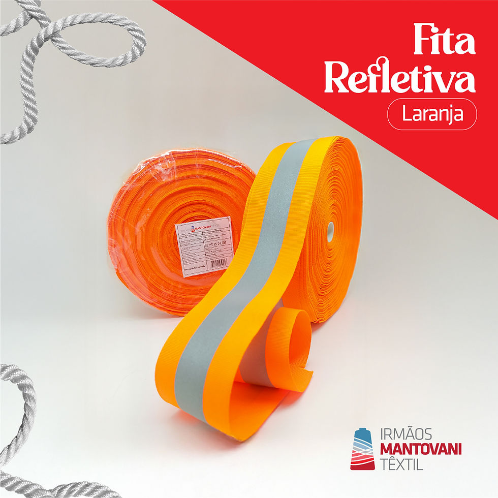 Miniatura: Fita Refletiva Fluorescente 5cm – 50m | Uniformes, EPIs, Costura Profissional