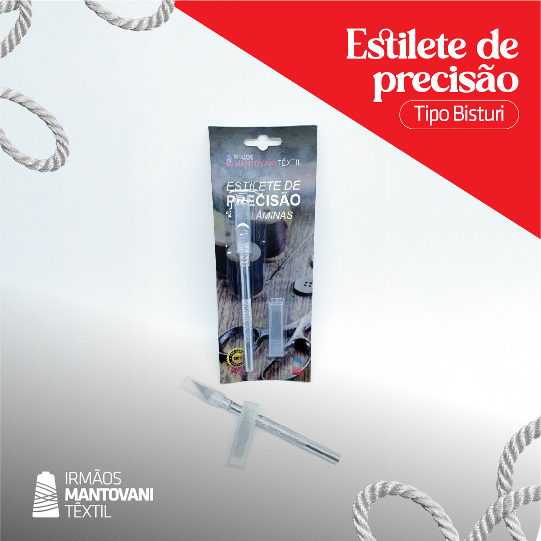 Estilete Precisão Tipo Bisturi – 146mm | 6 Lâminas | Modelismo, Artesanato
