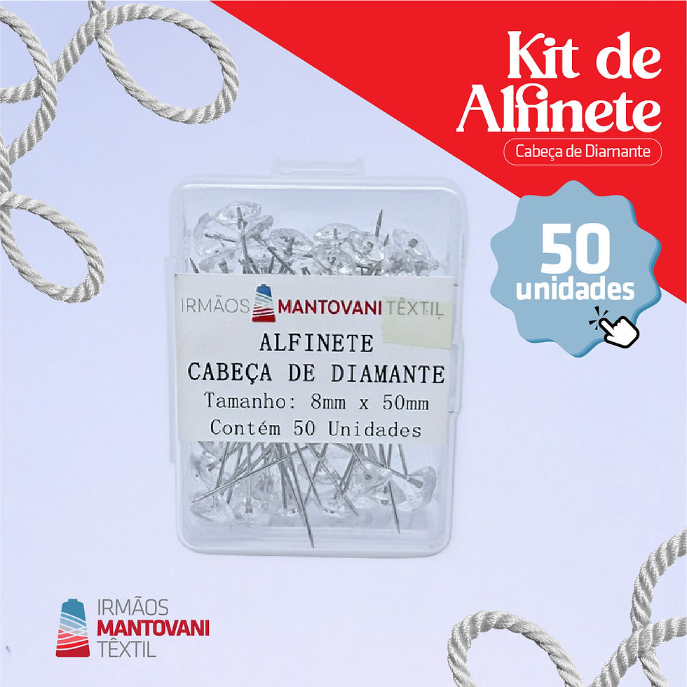 Miniatura: Kit de Alfinetes – Cabeça de Diamante – 50 un | Costura, Artesanato, DIY