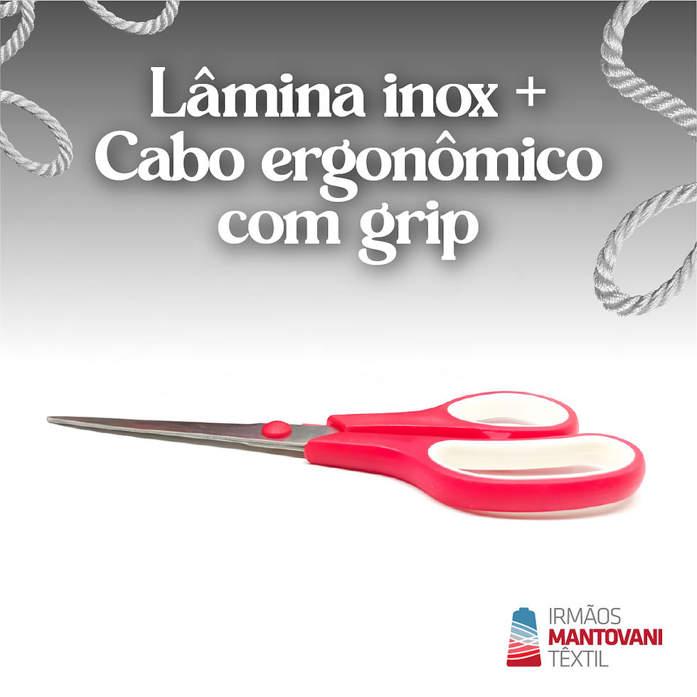 Miniatura: Tesoura Aço Inox Papel Escolar Cozinha Costura Geral 22cm