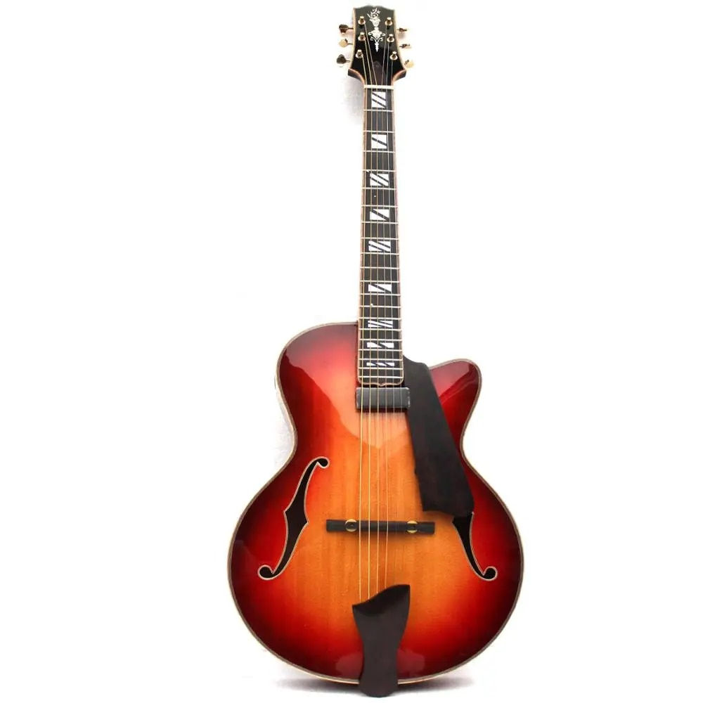 Musoo brand 15" handcraft Carved solid archtop jazz guitar