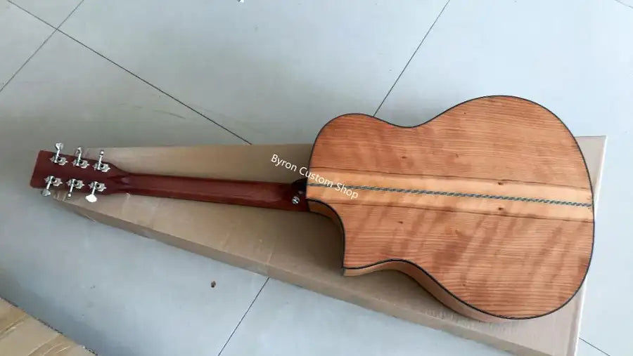 Μικρογραφία: free shipping all solid european cherrywood guitar cutaway custom handmade solid