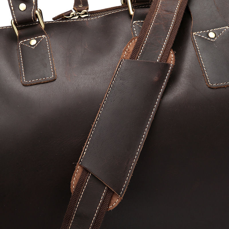 Miniaturebillede: Sac homme en cuir de vachette Vintage, sac de voyage