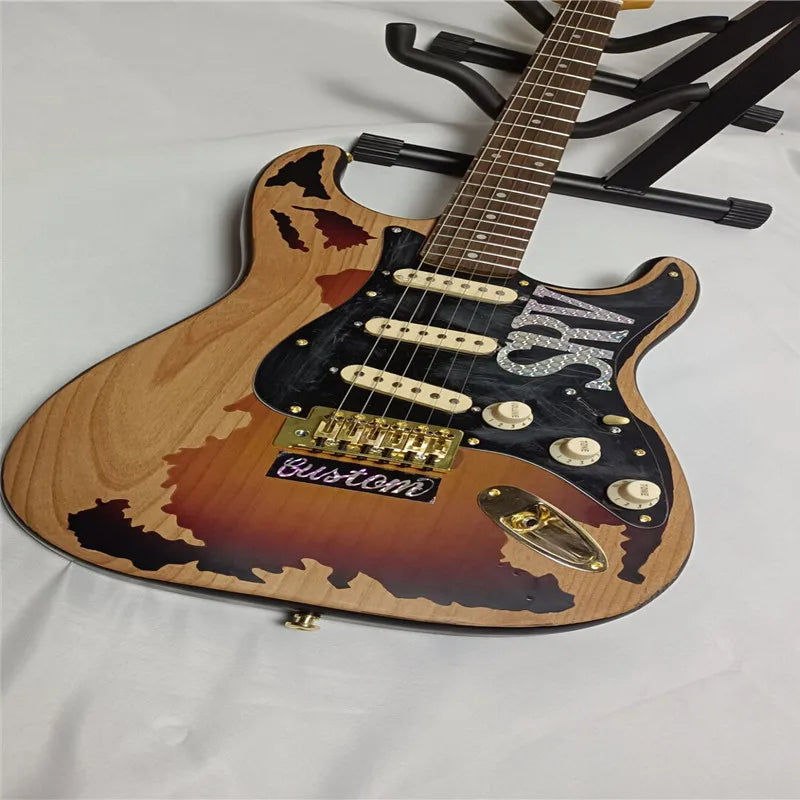Miniatura: In stock relic remains electric guitar, handmade SRV aged relic electric guitar 