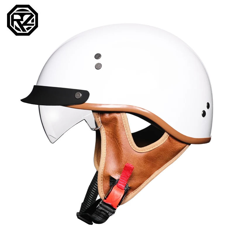 Thumbnail: Motorcycle Helmet With lenses Retro Half Helmet... Adult