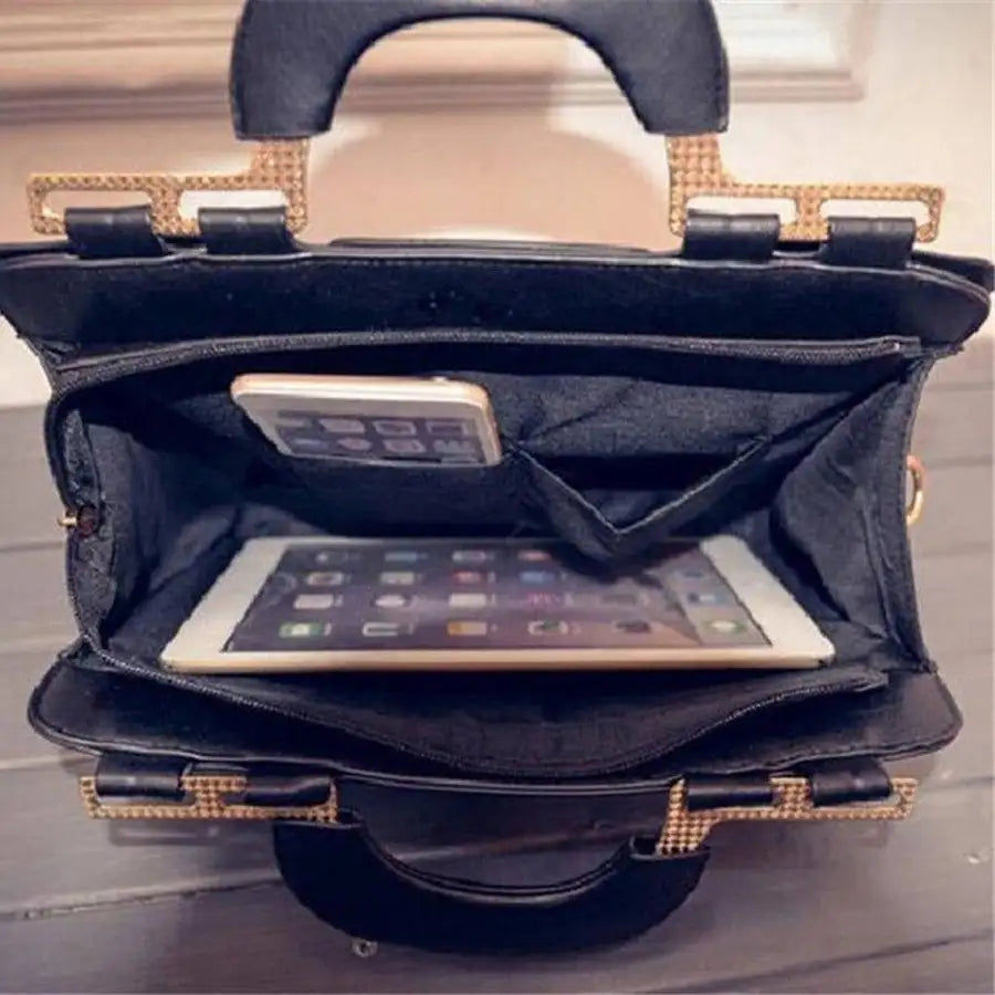 Thumbnail: Boston Bag Inclined Shoulder Ladies Hand Bag Women PU Leather Handbag Woman  Han