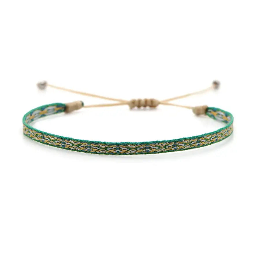 Miniatura: Adjustable Handmade Woven Friendship Bracelet Braided Rope Bracelet Retro Hand k