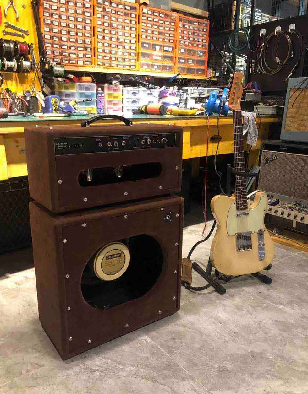 Miniaturebillede: Customized Over-drive Special Handwired Guitar Amp Head 30W Brown Tolex VOXX Sty