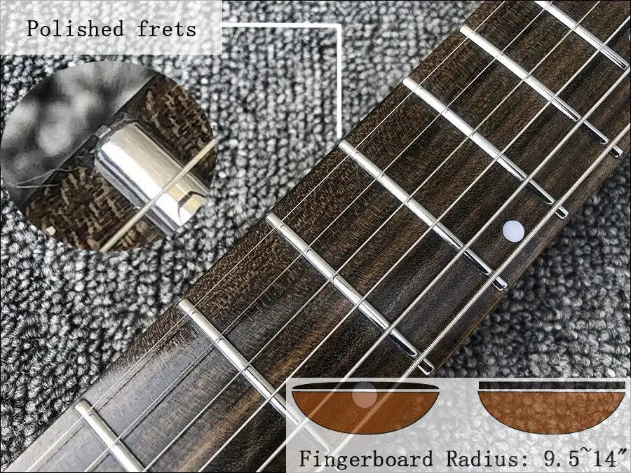 Miniaturebillede: Eart-1-meilleure guitare électrique chinoise, haute qualité, corps d'acajou afri