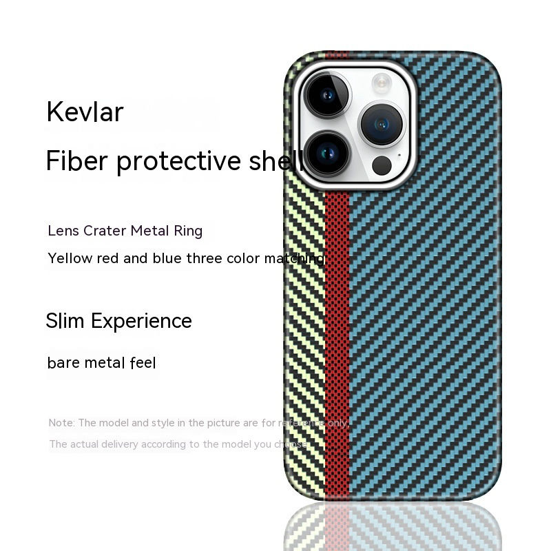 Miniaturebillede: Kevlar Mobile Phone Shell Carbon Fiber Protective Sleeve