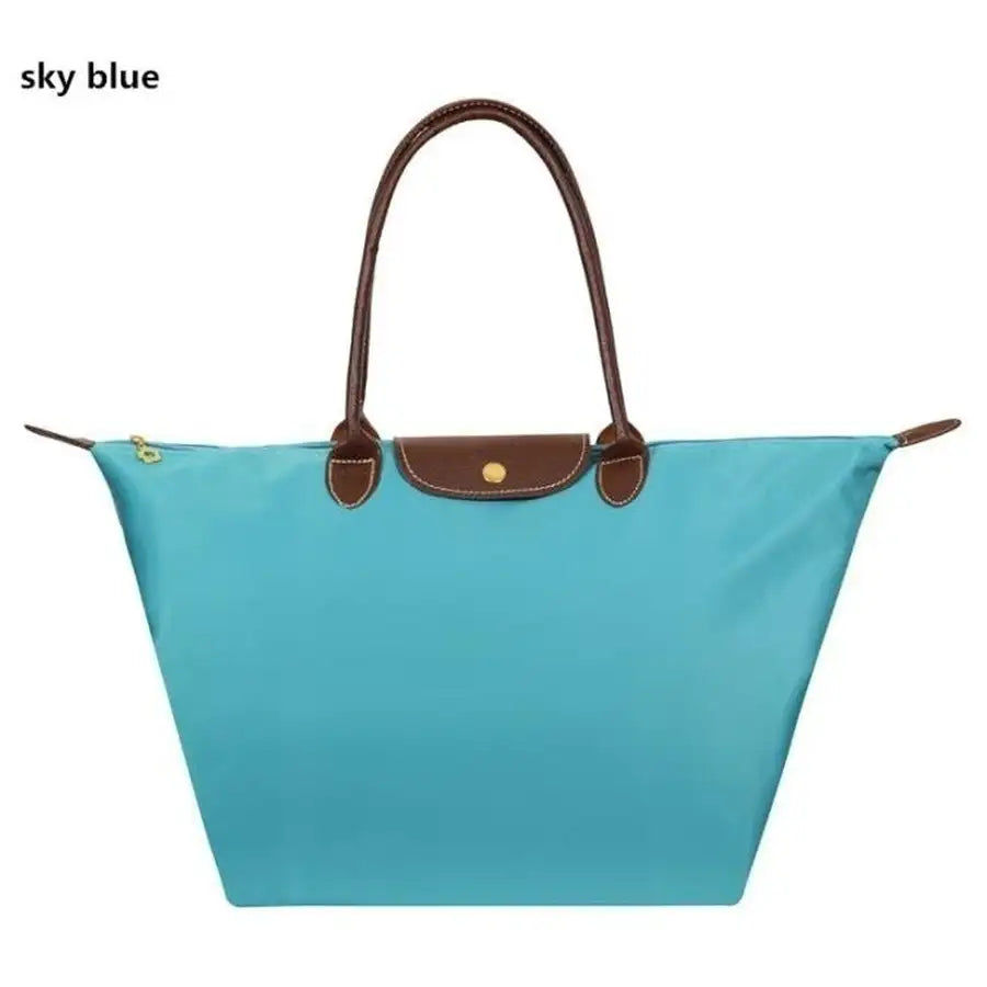 섬네일: Fashion Folding Nylon Dumpling Shape Bag Handbag Tote Bag Beach Bag for Women