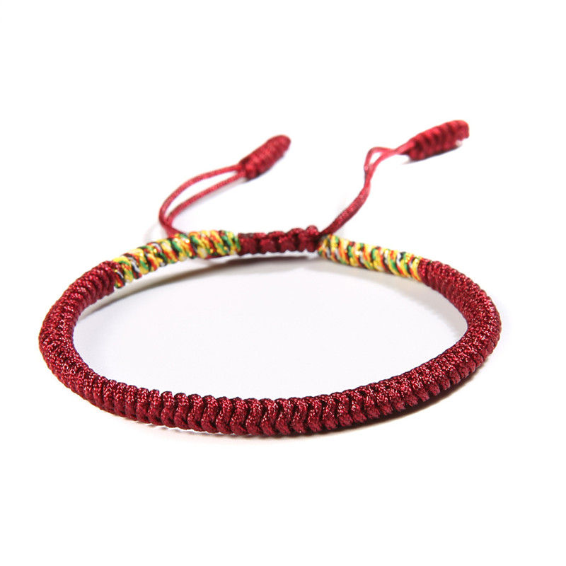 Thumbnail: Multicolor Thread Bracelet Tibetan Buddhism Love Lucky Charm Tibetan  Bracelets 