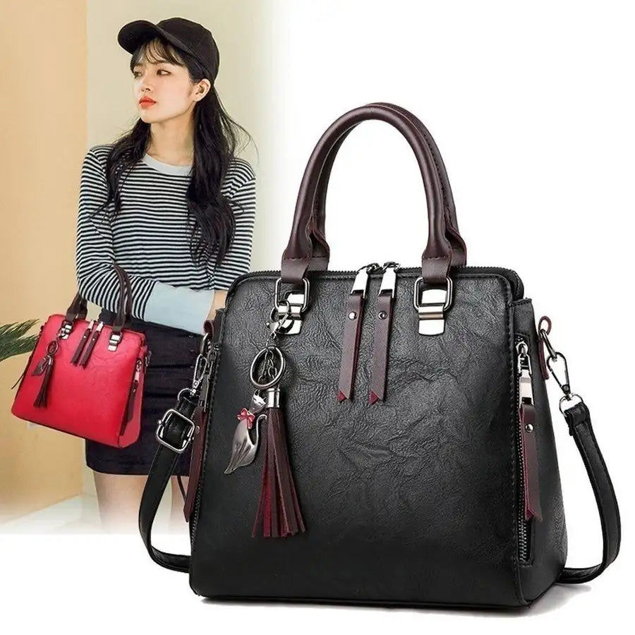 Miniatyrbild: New Women's Fashion Handbag Beautiful Lady Crossbody Bag Pu Leather Handbags