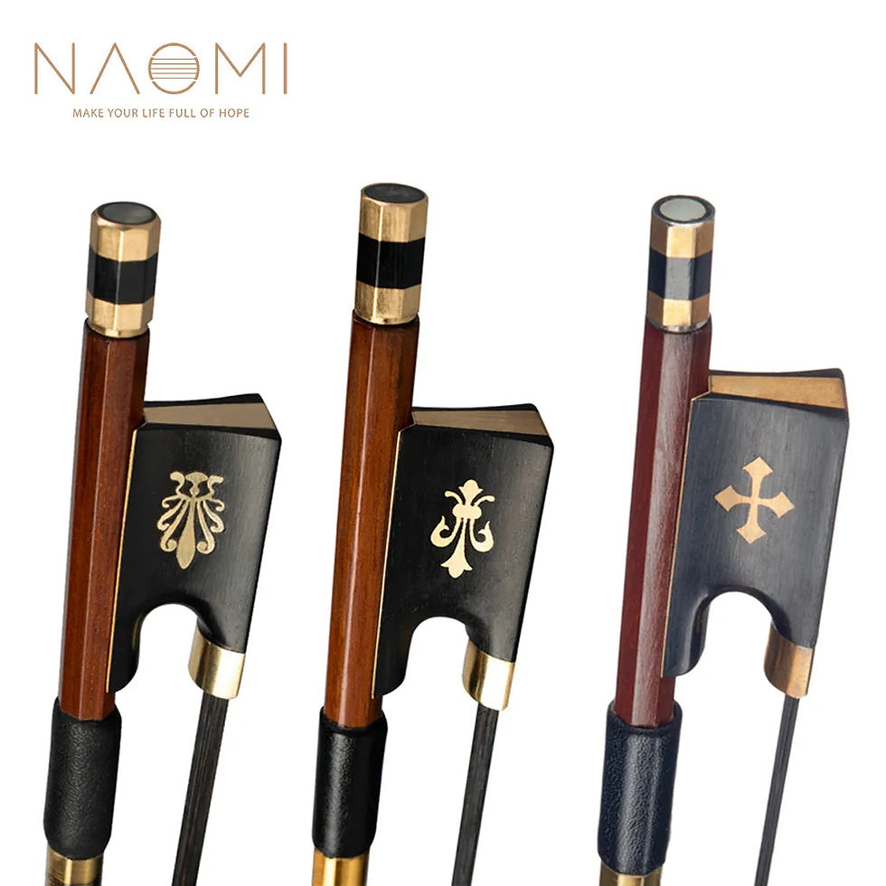 Miniatura: NAOMI IPE Violin Bow 4/4 Well Balanced Handmade IPE Bow With Black Horsehair Ebo