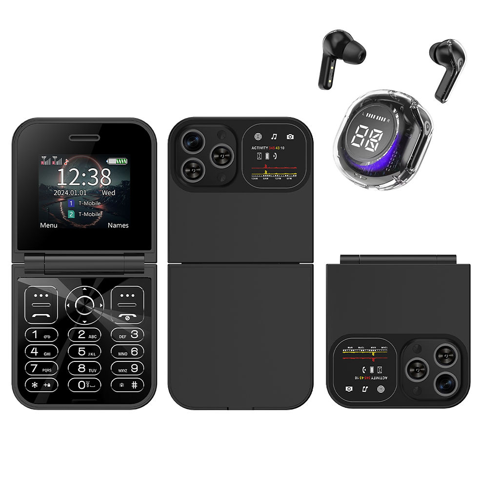 Thumbnail: SERVO F15 Mini New Flip Mobile Phone Dual SIM GSM Speed Dial Magic Voice Camera