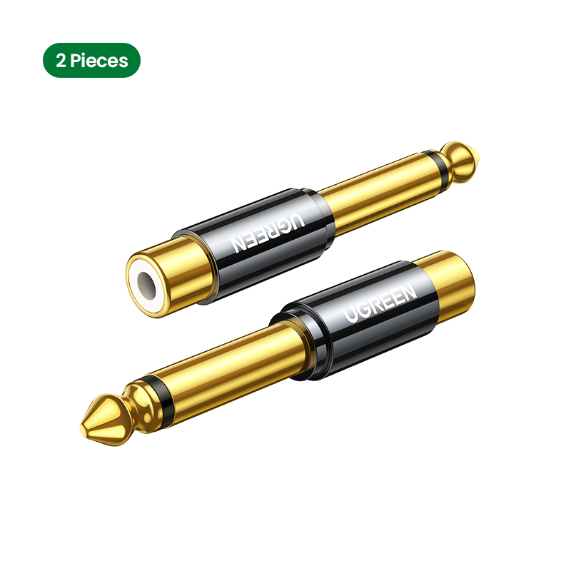 Μικρογραφία: UGREEN RCA to 6.5mm 6.35mm 1/4 Adapter Gold Plated Pure Copper 6.5mm Male to RCA