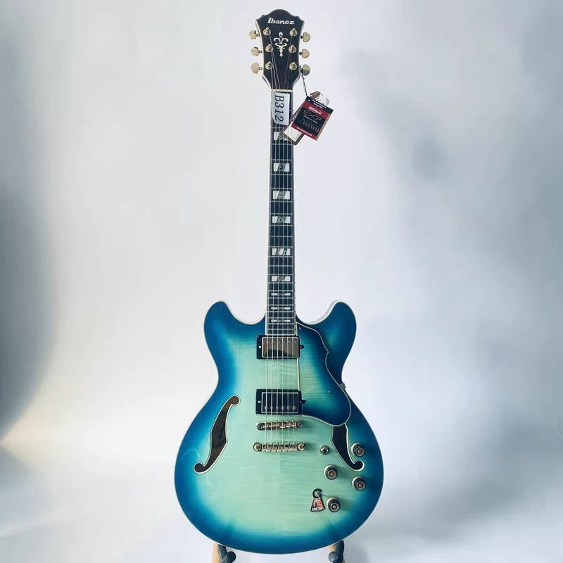 Miniatura: Genuine&Original IBANEZ AS153 Semi Hollowbody Jazz Guitar Blue 