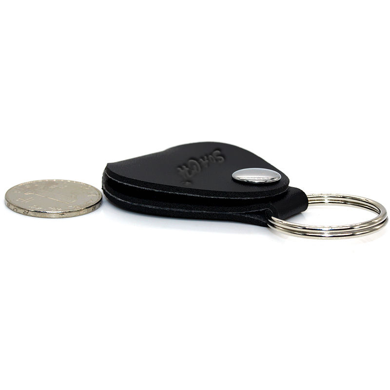 Miniatura: SOACH Hot 1 piece guitar picks case box  purse Black Faux Leather Key Chain Guit