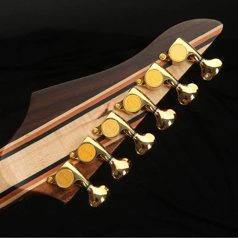 Thumbnail: Derulo Electric Guitar OEM custom HighQuality 9pieces BlackWalnutMaple & Rosewoo