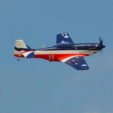 Thumbnail: HOOKLL P51 Miss America 1200mm Envergure EPO RC Avion Warbird KIT/PNP