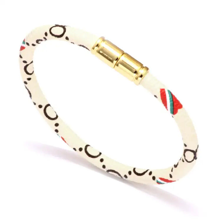 Miniatura: Trendy Product New Arrivals Handmade Colorful Rope PU Leather Bracelet With Magn