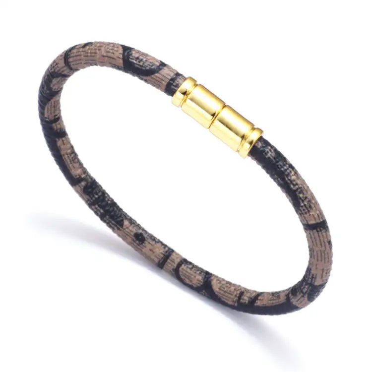 Miniatura: Trendy Product New Arrivals Handmade Colorful Rope PU Leather Bracelet With Magn
