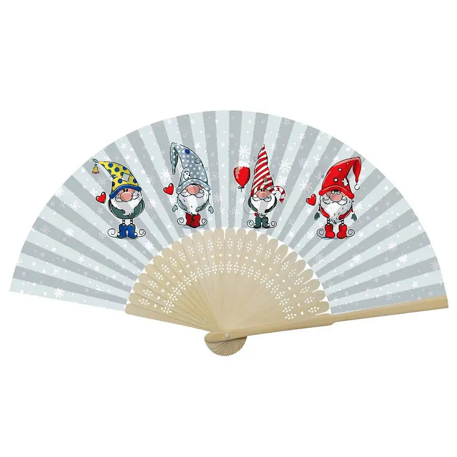 Miniature : Handmade Skeleton Oil Painting  by numbers Folding Fan  coloring By Numbers DIY 