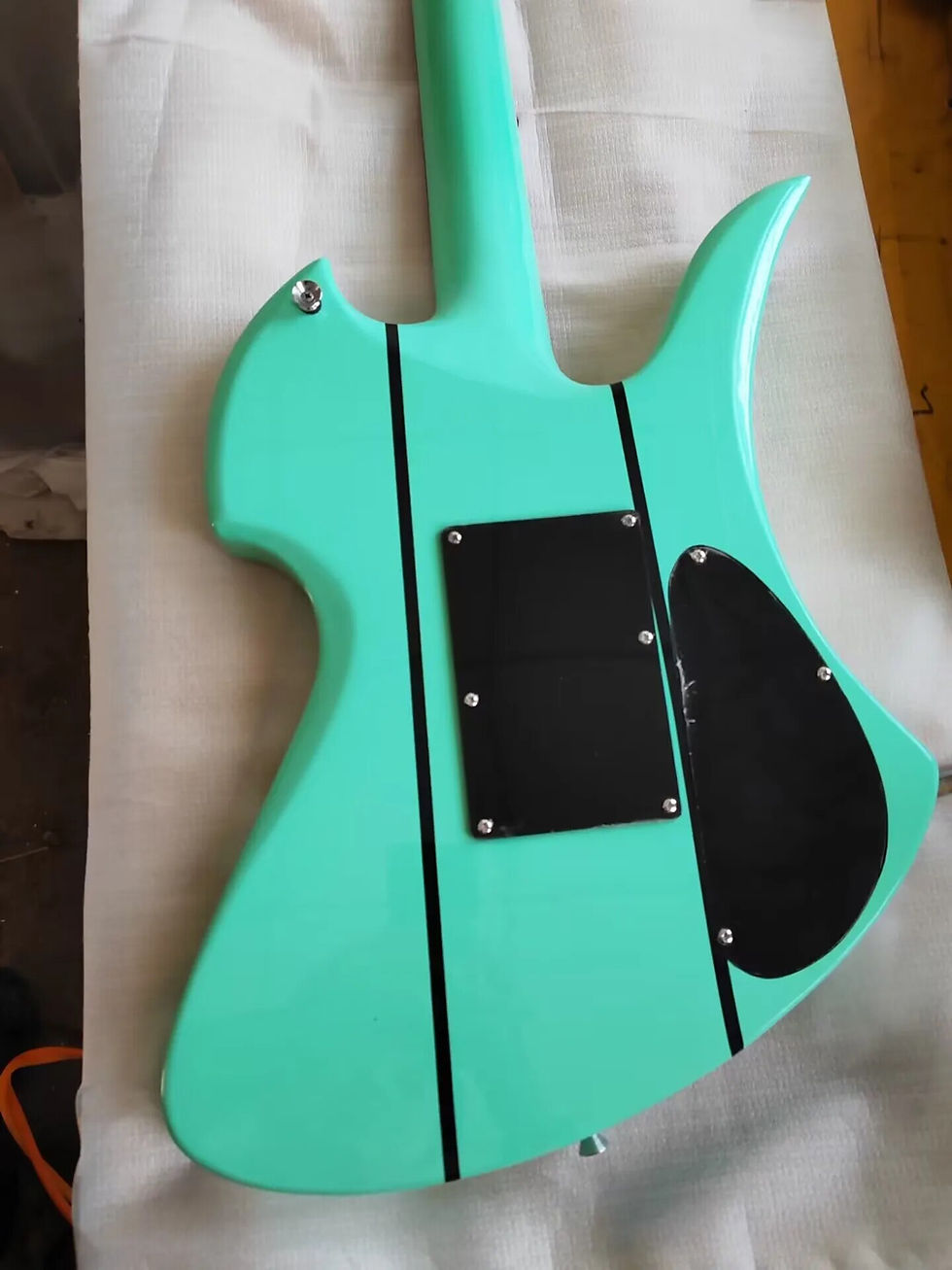 Miniaturebillede: New BC Left Hand Light green Electric Guitar Chrome Tremolo Bridge