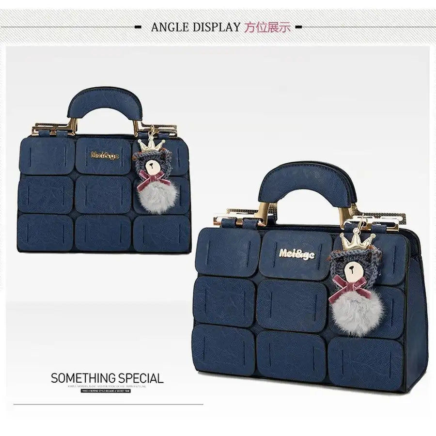 Thumbnail: Boston Bag Inclined Shoulder Ladies Hand Bag Women PU Leather Handbag Woman  Han