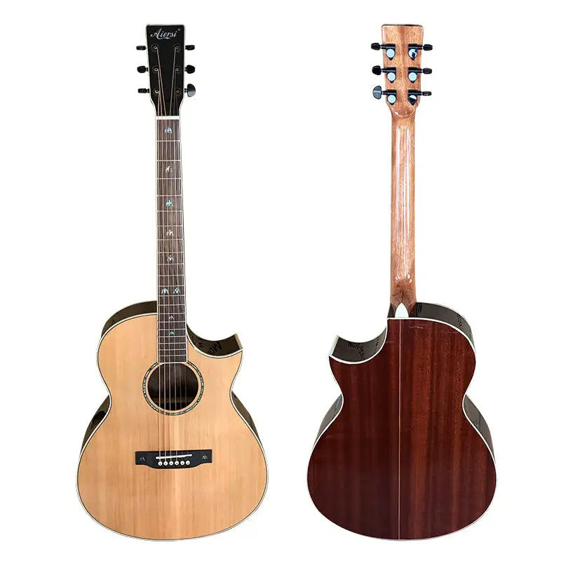 Miniatura: Aiersi brand new design handmade custom manhogany Olson body acoustic guitar