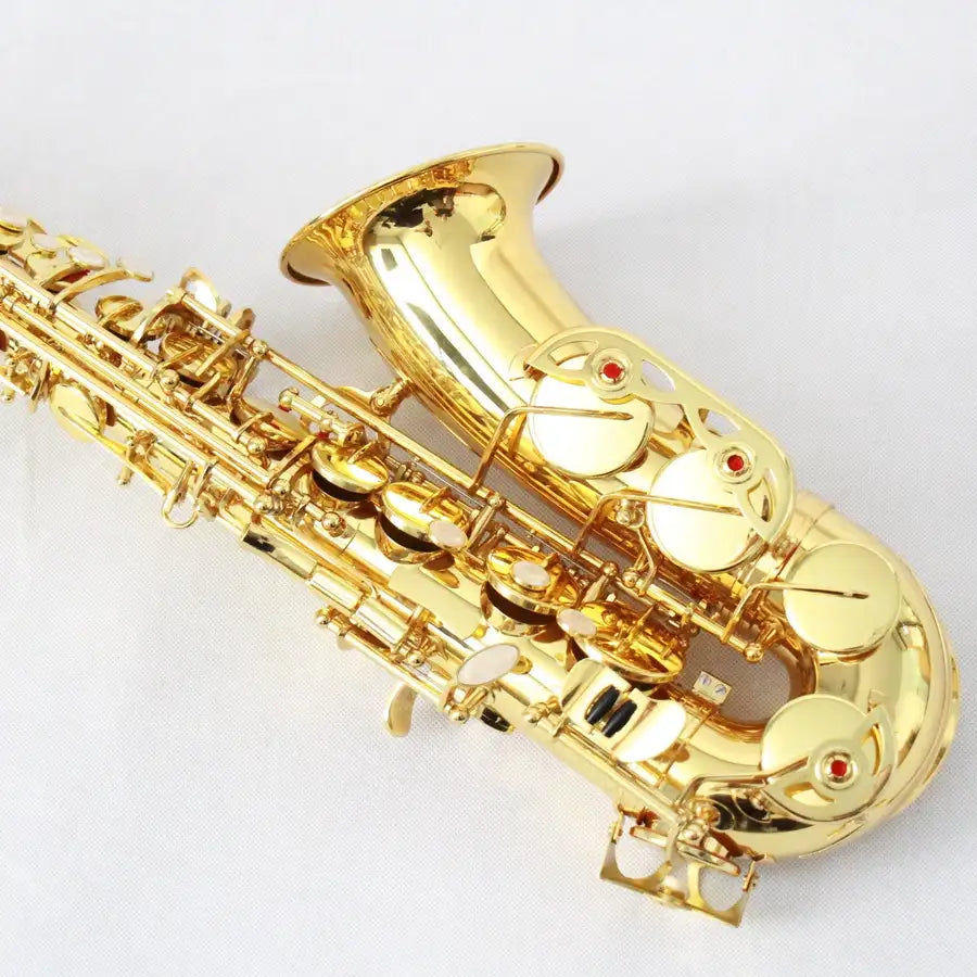 Miniatura: Best Selling Orchestra B Flat Engraved Gold Lacquered Alto Saxophone