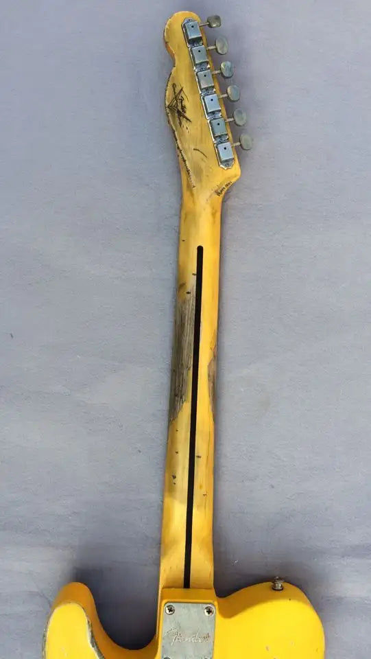 Thumbnail: 1951 FD Relic handmade electric guitar ash body yellow color
