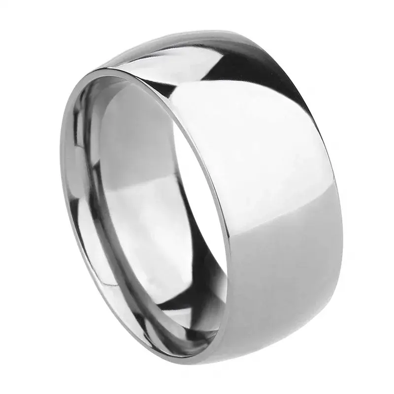 Thumbnail: Kolmnsta 6mm Men's Titanium Ring Silver Color Polished Classic Engagement Anel R