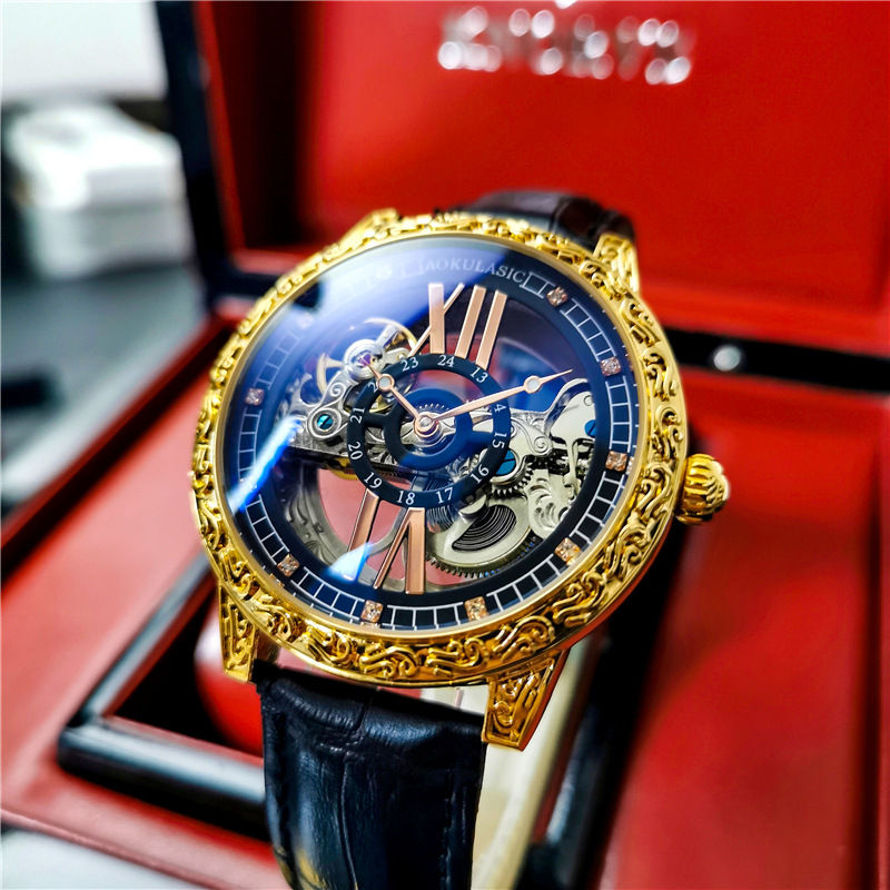 Miniatyrbild: Men's High-end Handsome Hollow Tourbillon Automatic Mechanical Watch