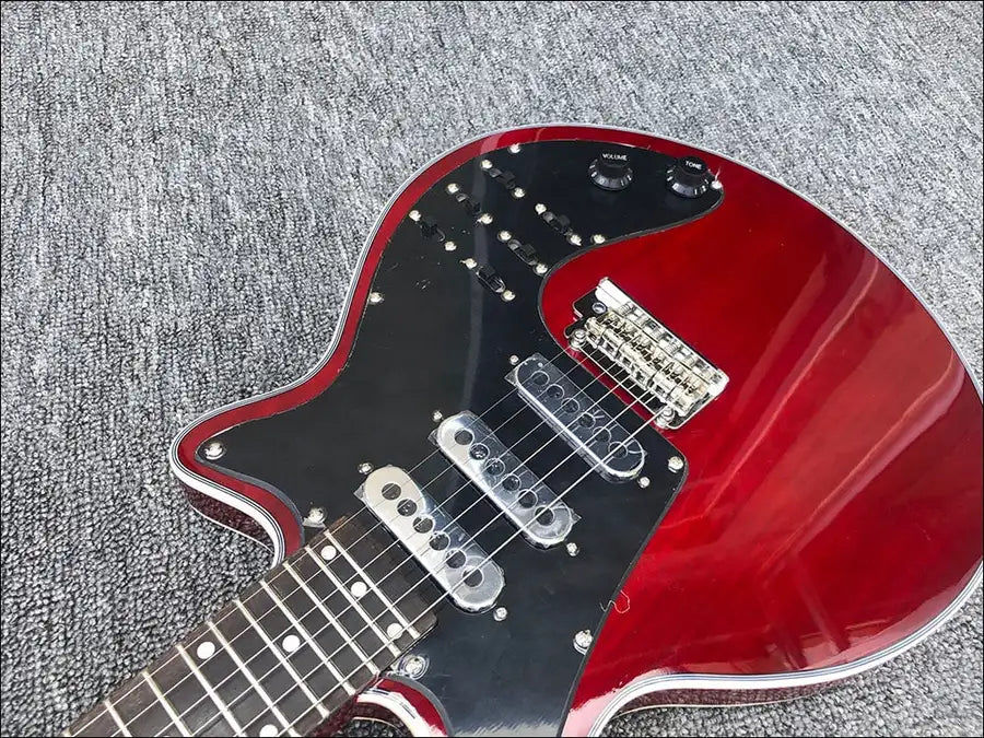 Thumbnail: 2020 haute qualité 6 cordes guitare électrique, peinture rouge vin, corps en aca