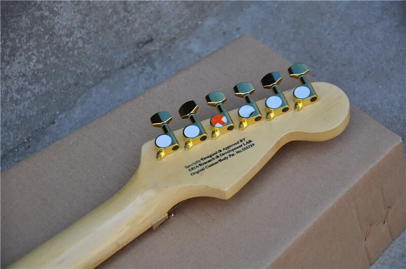 Miniatura: Stock, left hand guitar new green, real photos, free shipping