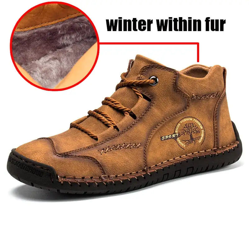 Thumbnail: Comfortable Casual Leather Shoes Men Sneakers Leather Loafers Handmade Men Shoe 