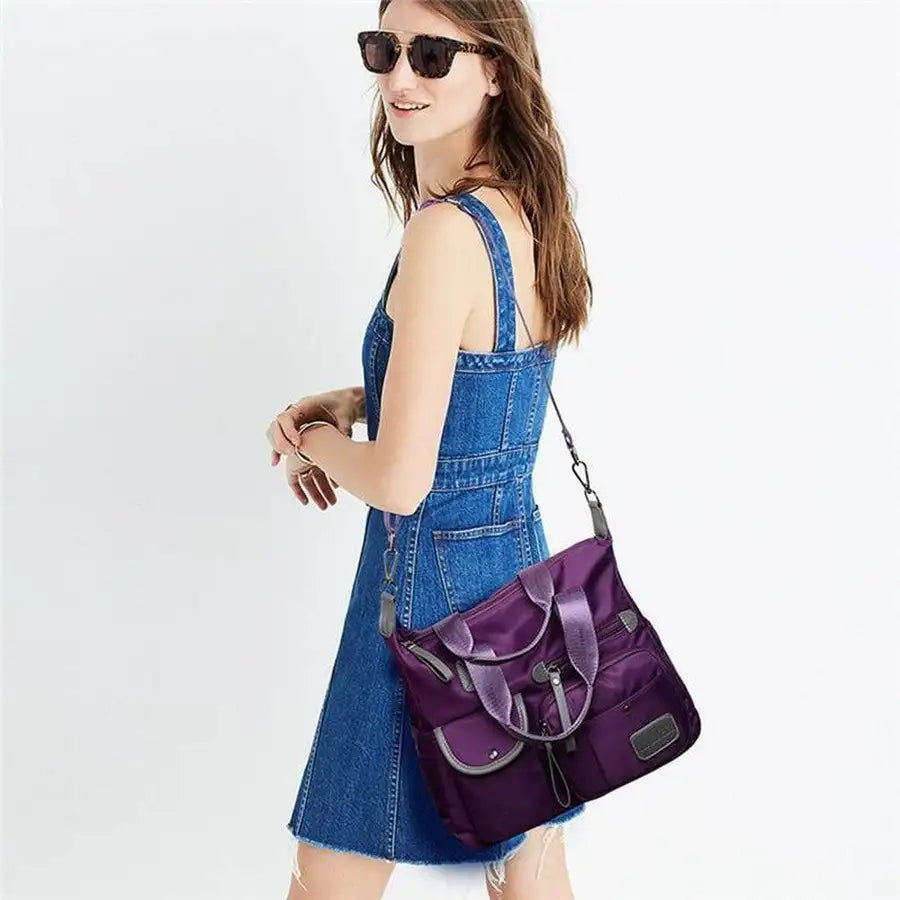 Thumbnail: Women New Oxford Cloth Shoulder Bags Waterproof Nylon Messenger Bag Female Large