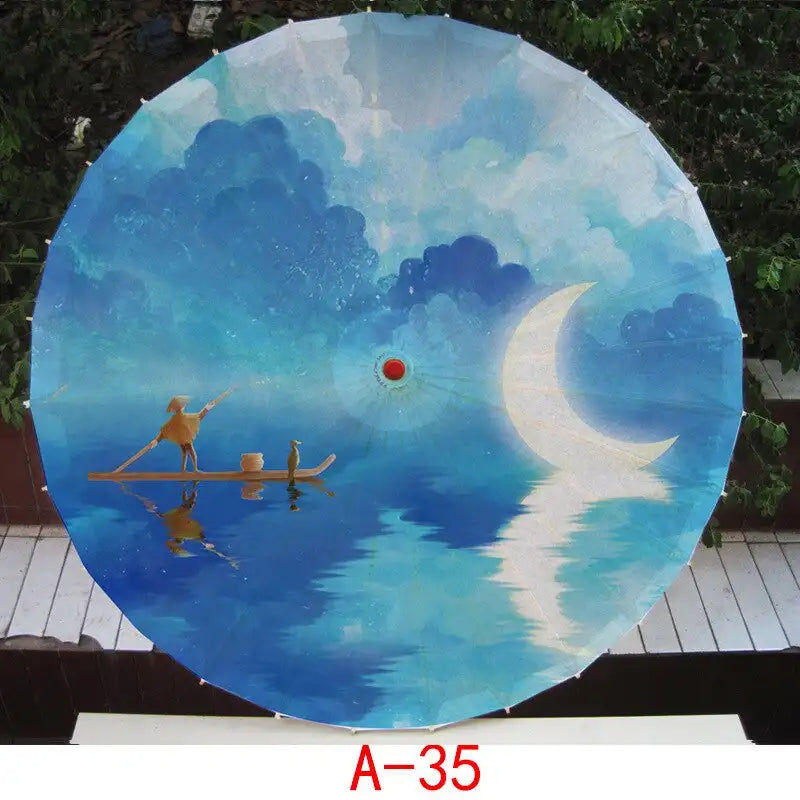Miniatura: Parapluie Vintage chinois imprimé en soie danse | Plafond de Performance, outil 