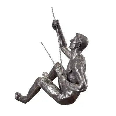 Μικρογραφία: Industrial Style Climbing Man Resin Iron Wire Wall Hanging Decoration Sculpture 