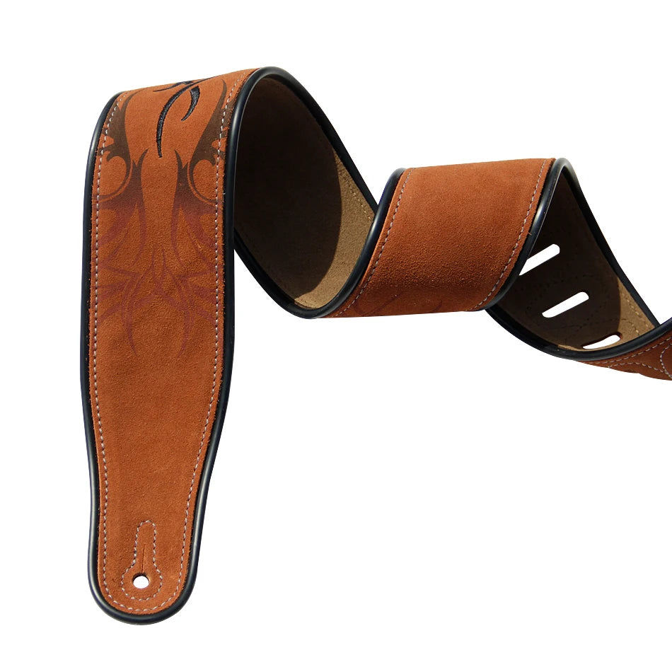 Thumbnail: YUEKO Leather Soft Durable Guitar Strap Adjustable Cowhide Acoustic Electric Bas