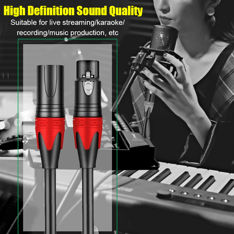Μικρογραφία: DREMAKE 3-Pin XLR Balanced Cable Microphone for Cannon Plug XLR Cable Extension 