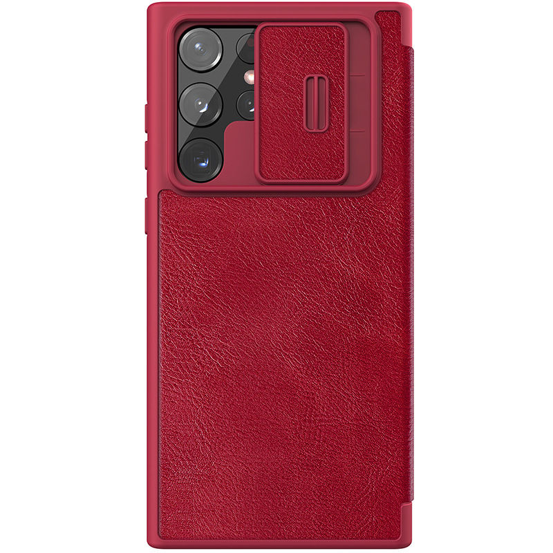 Miniatyrbilde: Étui en cuir de couverture de téléphone de couverture de poussée de lentille