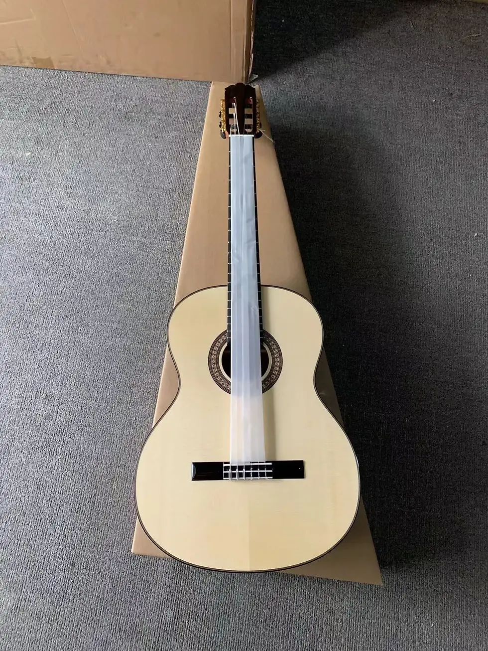 Miniatura: 52mm nut,AC50 39 inch Cutaway Handmade Acoustic Spanish guitar,VENDIMIA Solid Ce