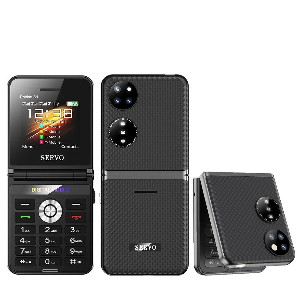 Miniatyrbilde: SERVO Pocket S1 New Style Flip Mobile Phone 4 SIM Cards 2G GSM 2.4'' Screen Torc