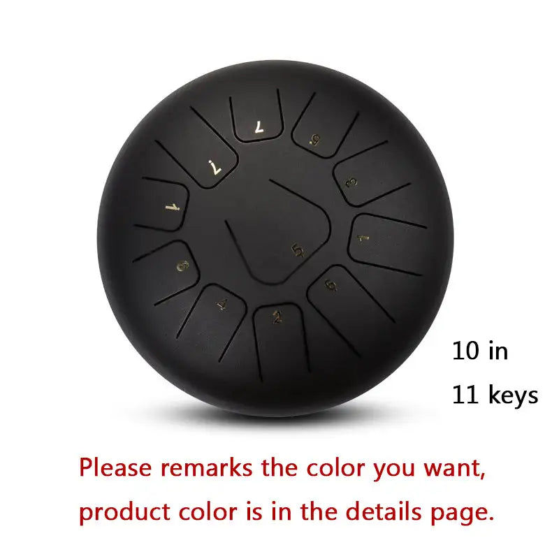 Thumbnail: 5.5-12 Inch Drum 8/11-Tone Steel Tongue Drums C Key Hand Pan Drum with Mallets C